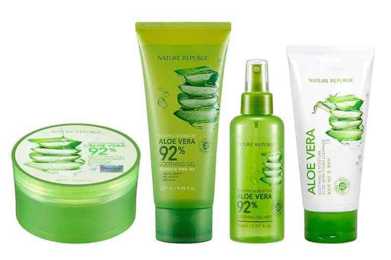 SOOTHING & MOISTURE 92% ALOE VERA - Soothing Gel, Tube, Mist & Foam Cleanser