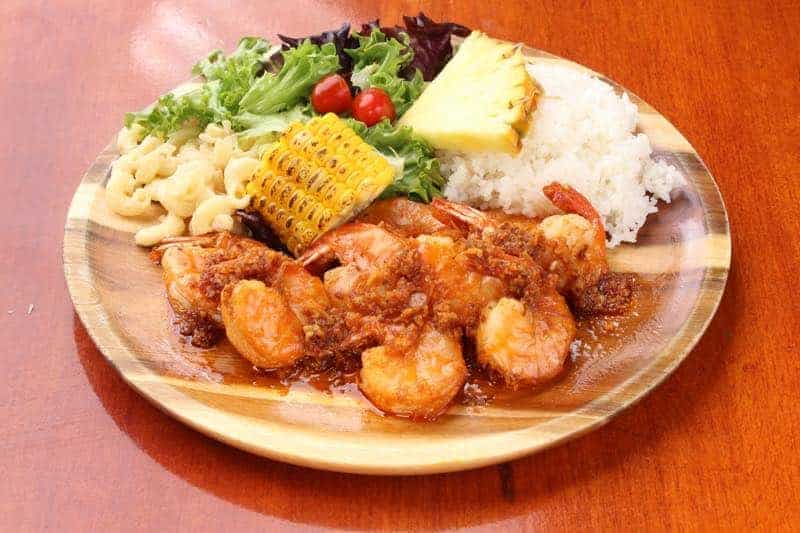hatsuhana japanese restaurant garlic shrimp plate