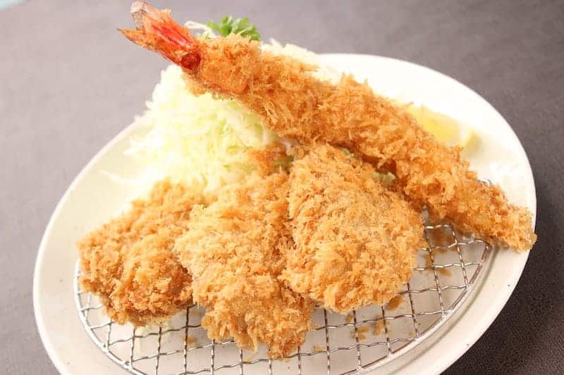 Shrimp & Pork Tenderloin Katsu Set served in Tonkatsu Room