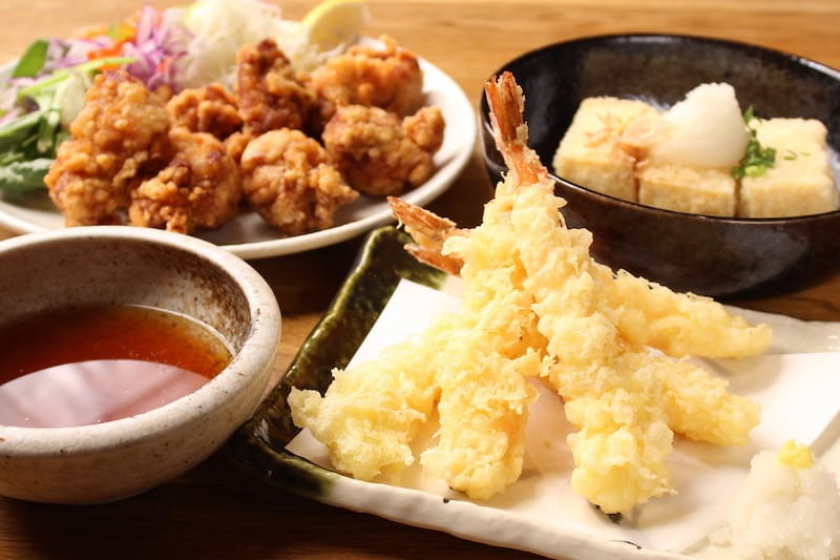 Savor the flavors of Japan! Shrimp Tempura, Agedashi Tofu and much more! chiba-ken
