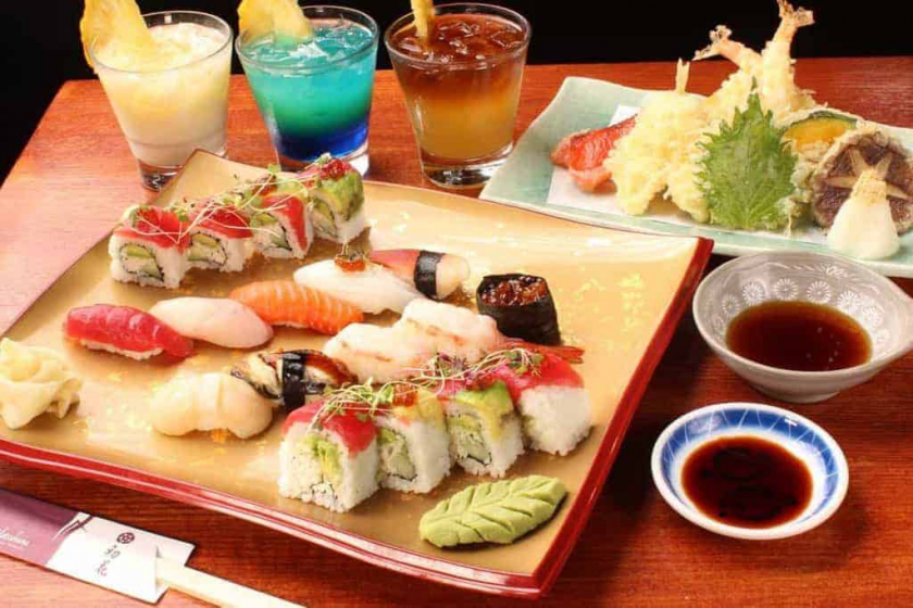 Large menu selection. Popular items such as nigiri, rolls, and tempura are available alongside delicious Hawaiian cocktails.