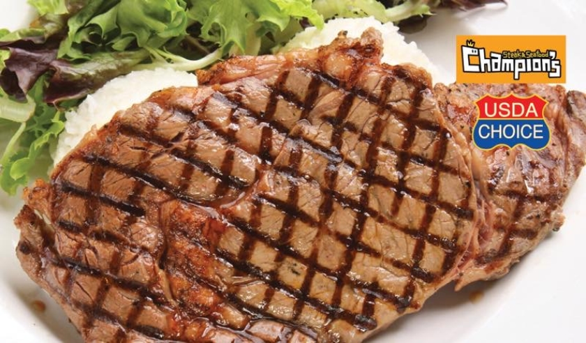Champion'sSteak&Seafood Ribeye steak